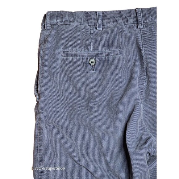 Vintage Haggar Mens Pants 34"x32" Blue/Gray Corduroy Straight Leg Flat Front - Picture 7 of 7